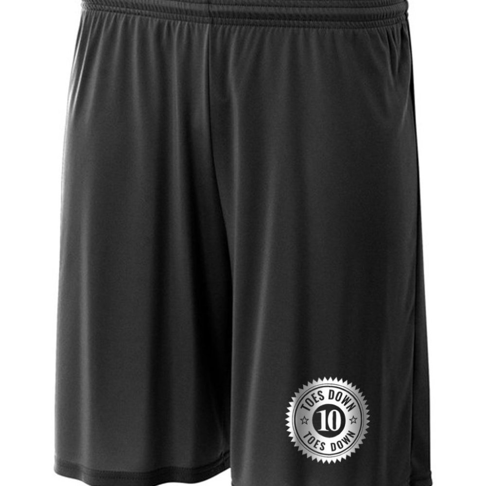 Ten Toes Down Men's Performance 7” Shorts ( Black)